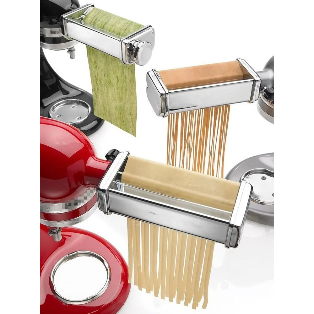 Pasta Attachment For KitchenAid Mixer Stainless Steel Pasta Roller And Cutter For Spaghetti And Fe 2