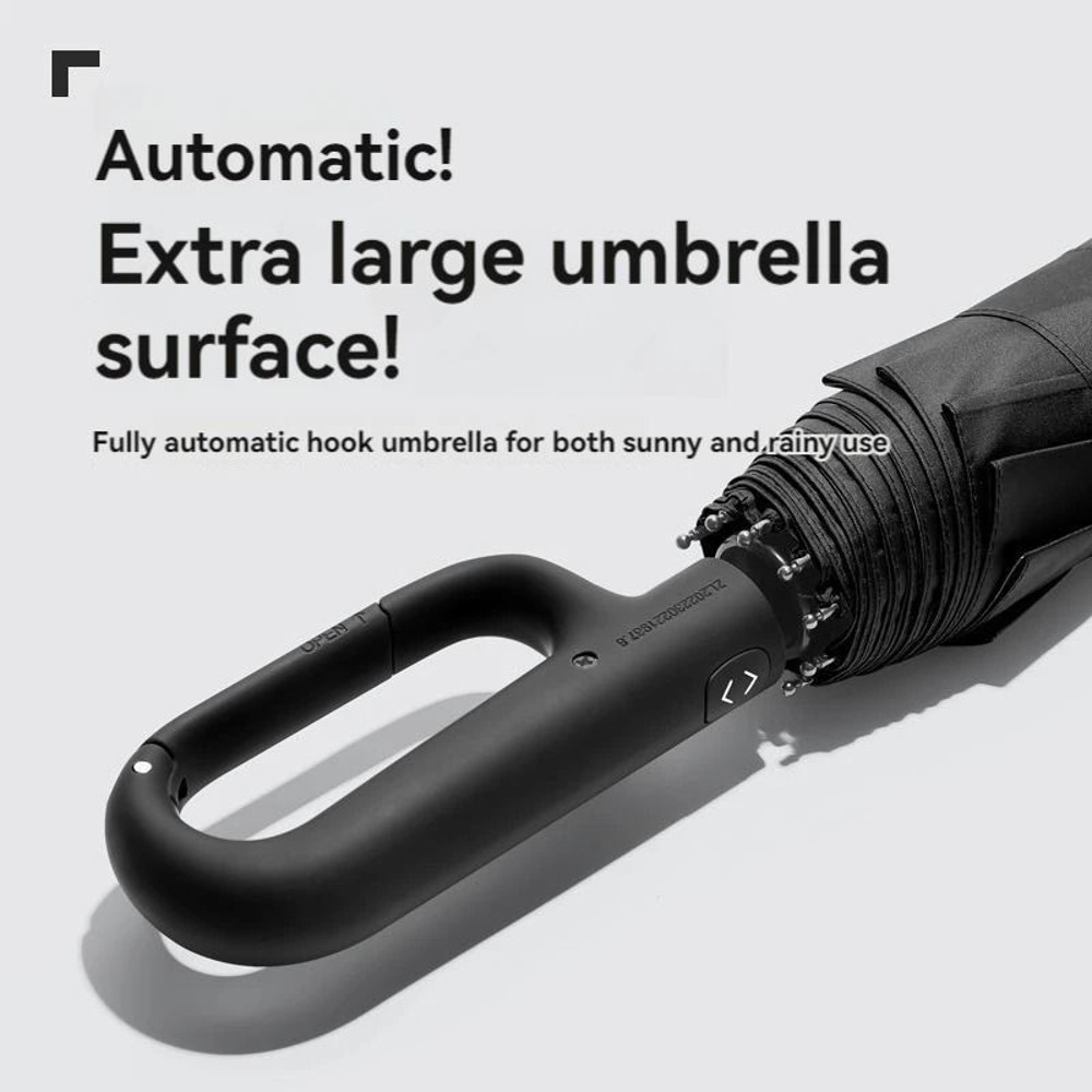 Ring Buckle Design 20 Rib Fully Automatic Folding Umbrella Extra Large Sunshade For Men And Women 1