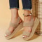 Minimalist Wedge Sandals Open Toe Platform Casual Slingback Sandals For Women 1