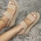 Minimalist Wedge Sandals Open Toe Platform Casual Slingback Sandals For Women 5