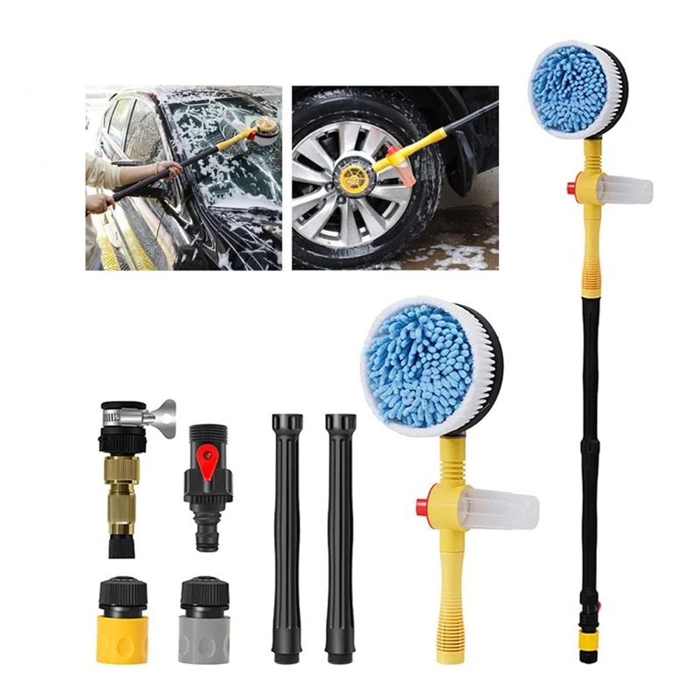 360 Degree Rotating Car Wash Brush Kit With High Pressure And Foam Dispenser 2