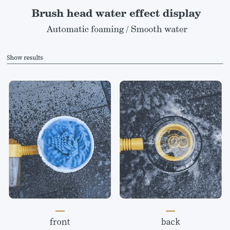 360 Degree Rotating Car Wash Brush Kit With High Pressure And Foam Dispenser 3