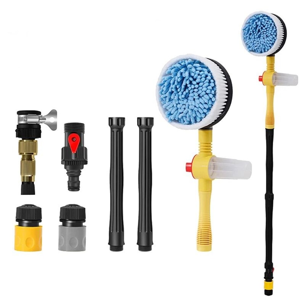 360 Degree Rotating Car Wash Brush Kit With High Pressure And Foam Dispenser 7