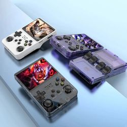 retro handheld game console with 3.5 inch ips screen and 15000 games