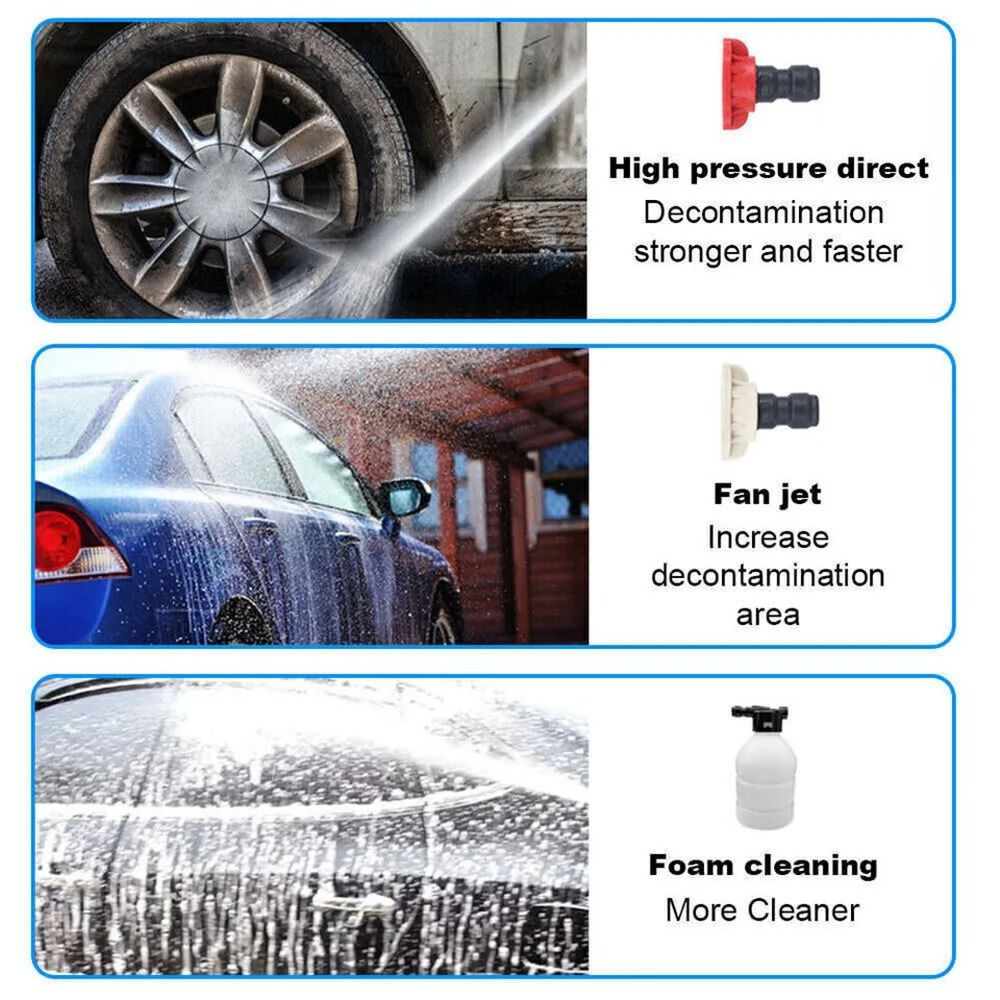 300W Cordless High Pressure Car Washer With 12000mAh Battery And Foam Generator 4