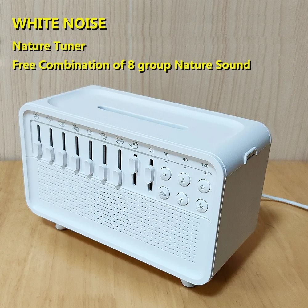 Bluetooth White Noise Machine With Aroma Diffuser Humidifier And Night Light 3