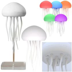 cartoon jellyfish night light with rgb gradient and voice control