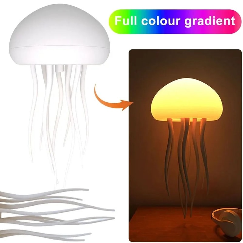 Cartoon Jellyfish Night Light With RGB Gradient And Voice Control 2