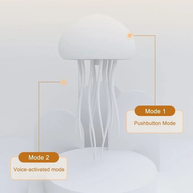 Cartoon Jellyfish Night Light With RGB Gradient And Voice Control 4