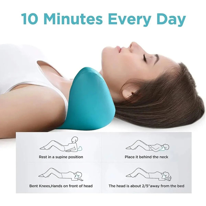 Neck And Shoulder Relaxer Cervical Traction Pillow For Pain Relief And Posture Support 3