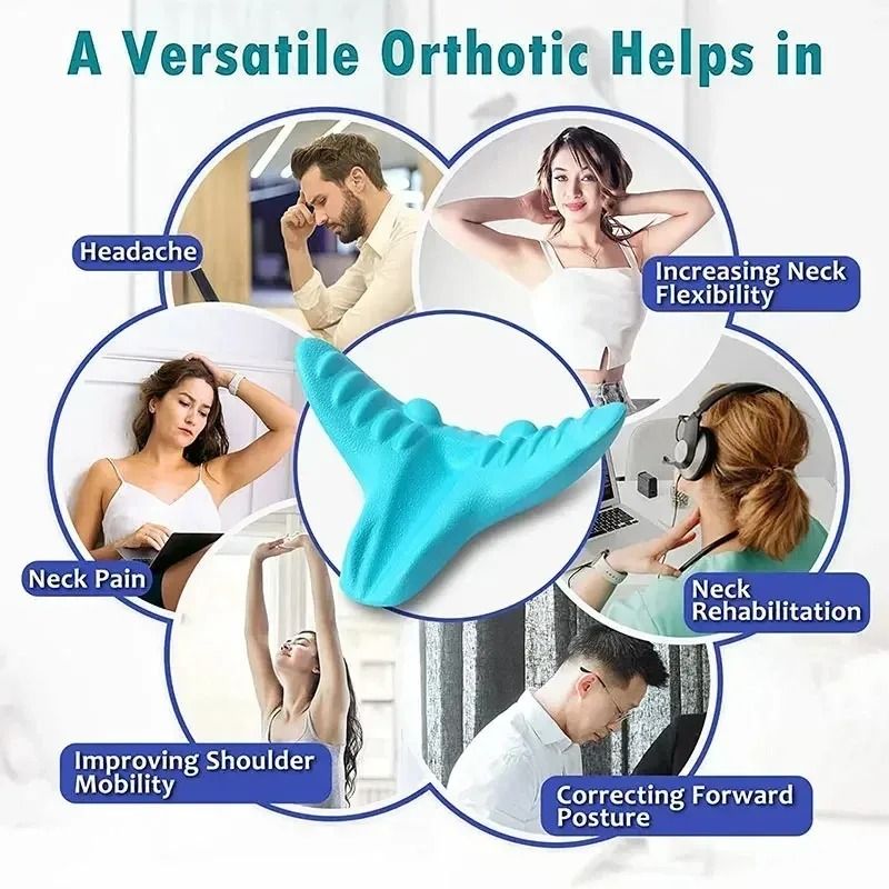 Neck And Shoulder Relaxer Cervical Traction Pillow For Pain Relief And Posture Support 4