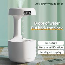 anti-gravity humidifier with water drop effect and night light