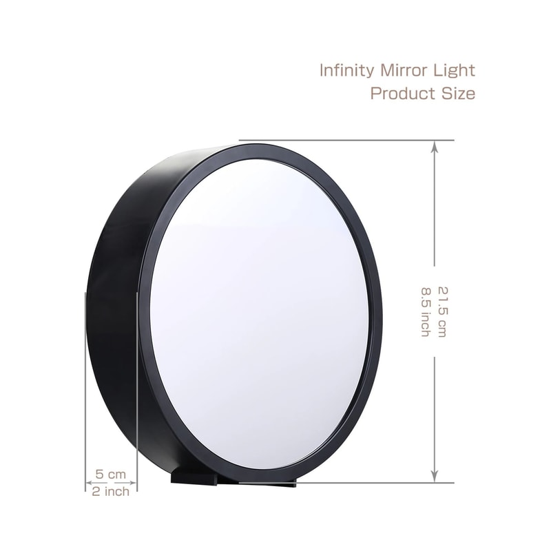 LED Infinity Mirror Light With Wall Mount And Table Stand 2