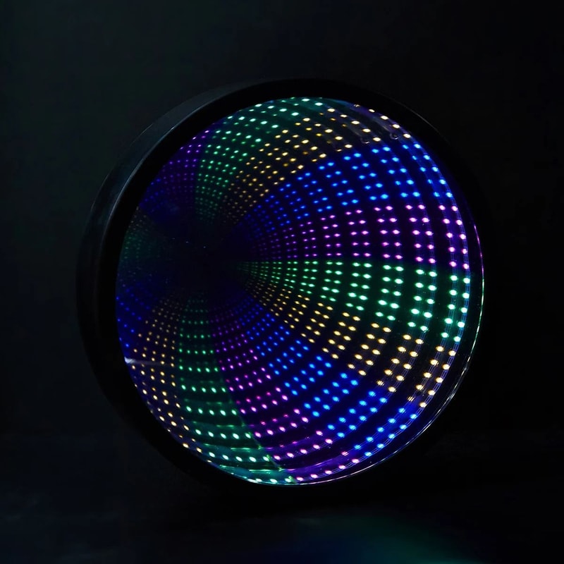 LED Infinity Mirror Light With Wall Mount And Table Stand 3