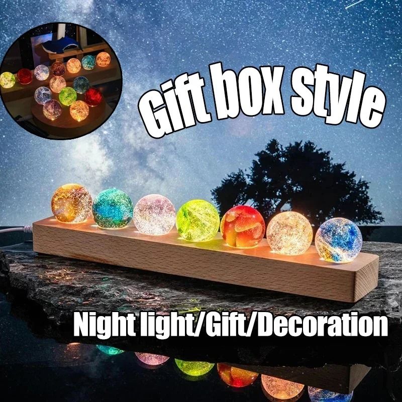Fantasy Colorful Glass Star Ball Cosmic Planet Decoration 1