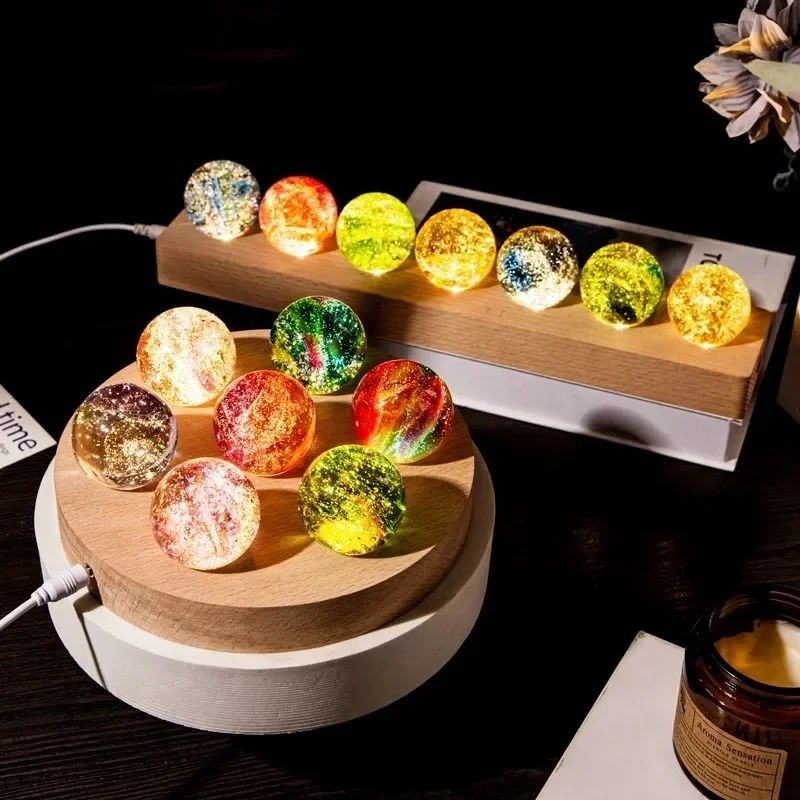 Fantasy Colorful Glass Star Ball Cosmic Planet Decoration 2