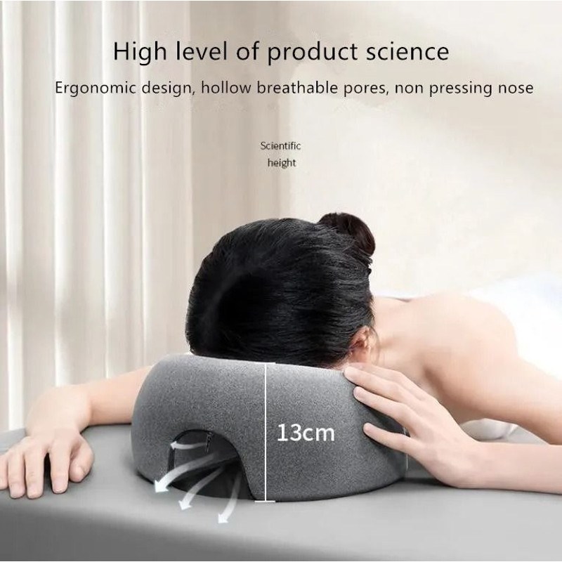 Ergonomic Memory Foam Face Rest Pillow For Lying Down And Massage Support 3