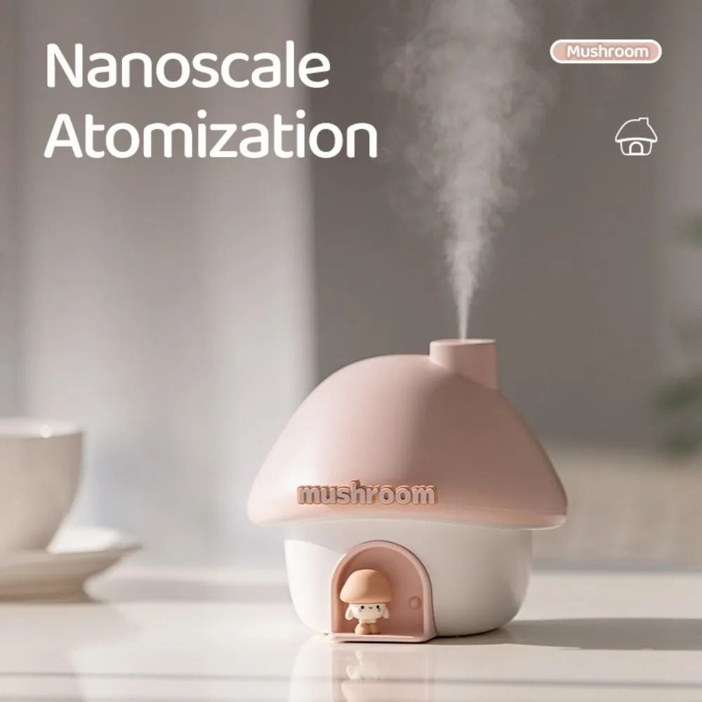 Cartoon Mushroom Air Humidifier 300ml With Colorful Night Light 2
