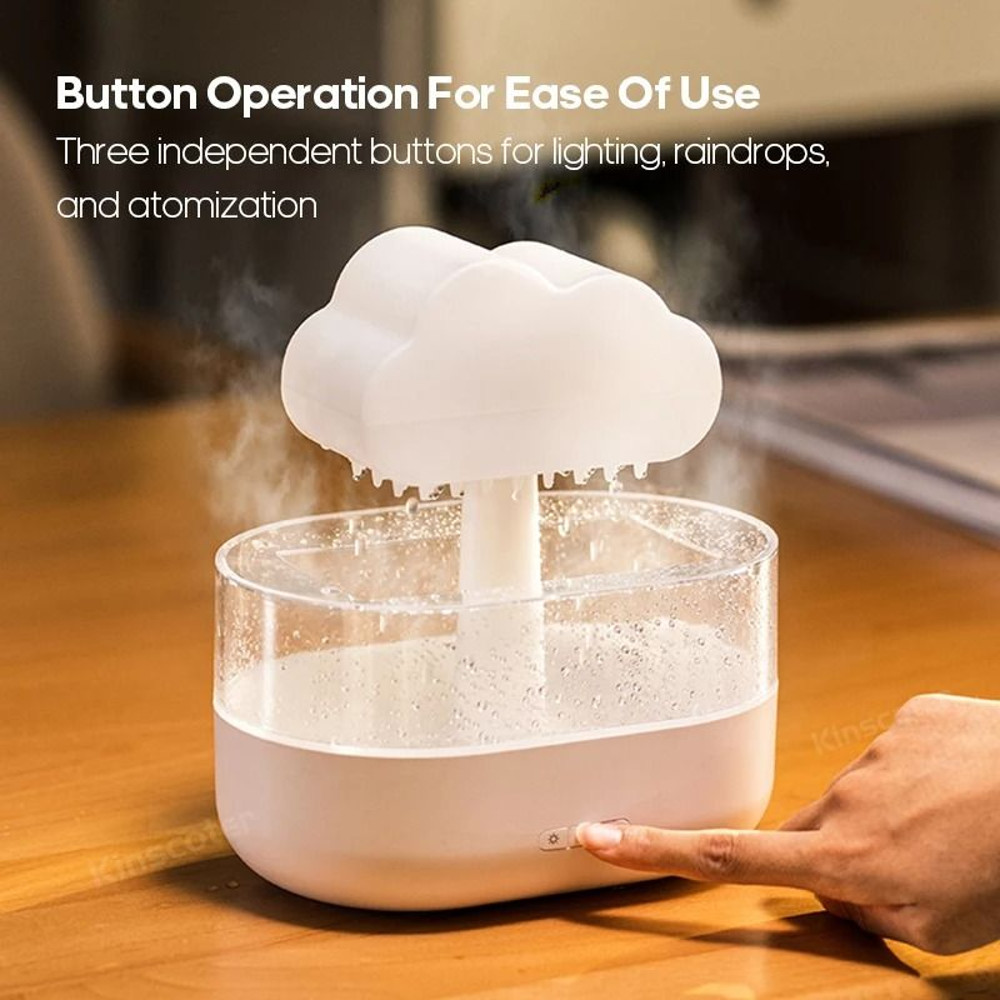 Zen Rain Cloud Aroma Diffuser And Air Humidifier With Raindrop Effect 3