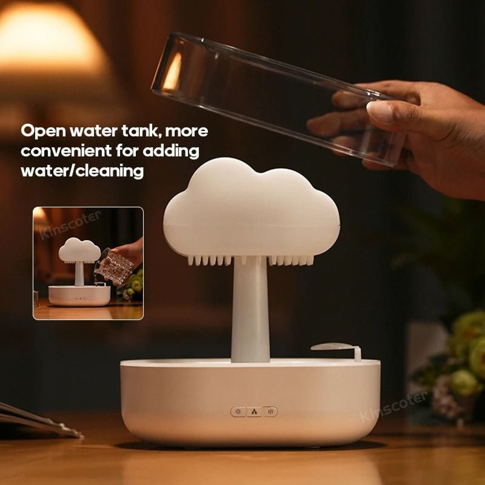 Zen Rain Cloud Aroma Diffuser And Air Humidifier With Raindrop Effect 4