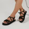 Womens Summer Wedge Sandals With Elastic Strap And Lightweight Sole 6