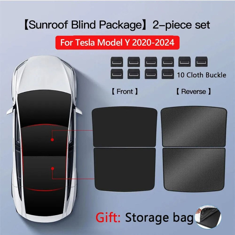Tesla Model 3 And Model Y Sunroof Sunshade With UV Protection And Heat Insulation 9