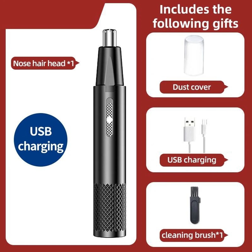 Rechargeable Nose Hair Trimmer With DualUse Design And Washable Blades 11