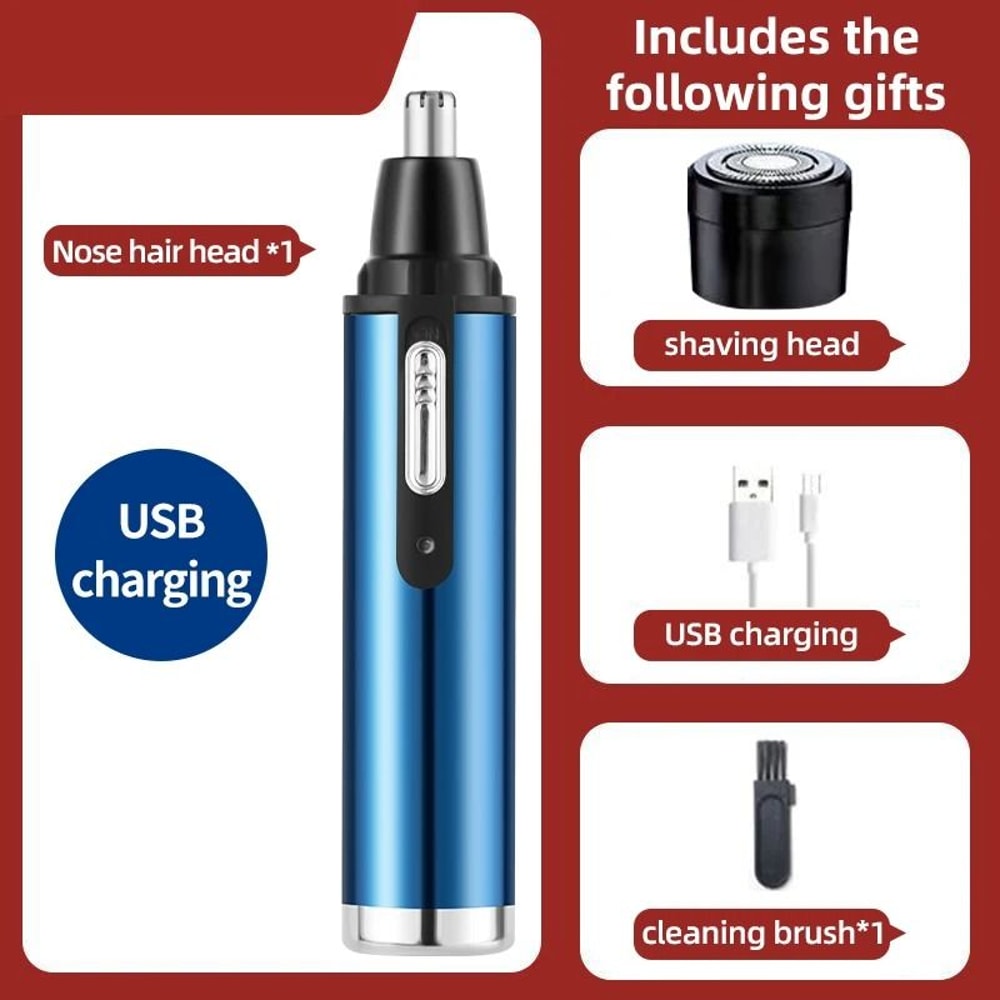 Rechargeable Nose Hair Trimmer With DualUse Design And Washable Blades 14