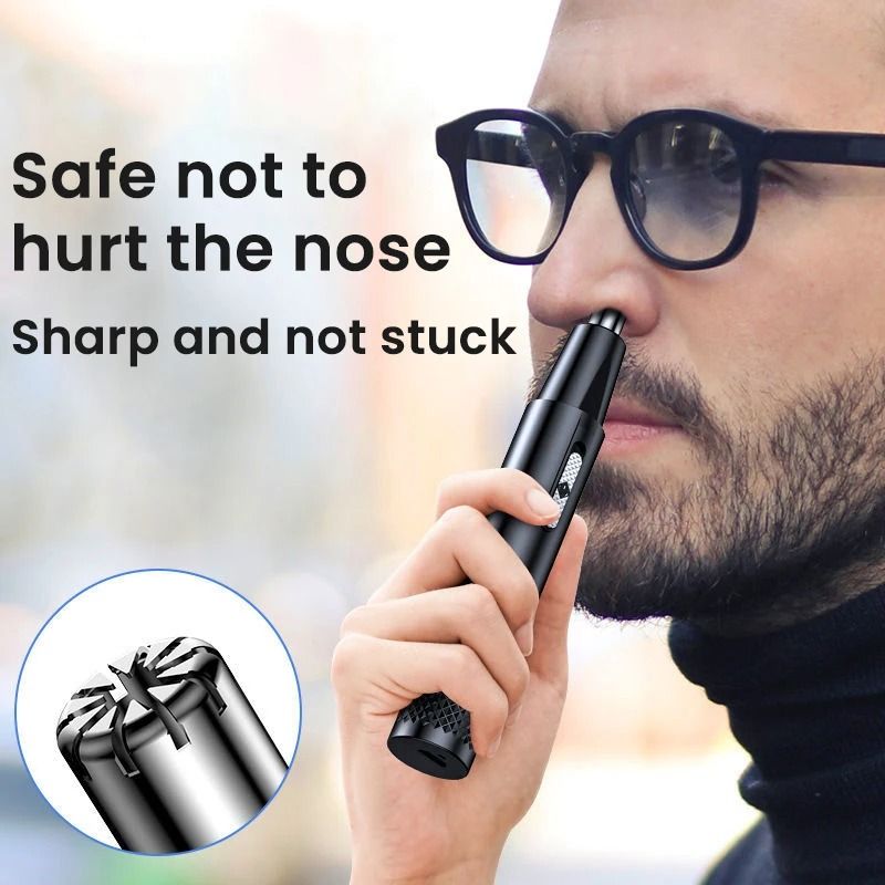 Rechargeable Nose Hair Trimmer With DualUse Design And Washable Blades 3