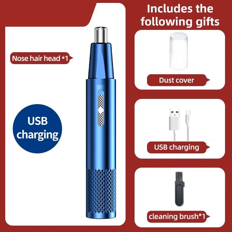 Rechargeable Nose Hair Trimmer With DualUse Design And Washable Blades 7
