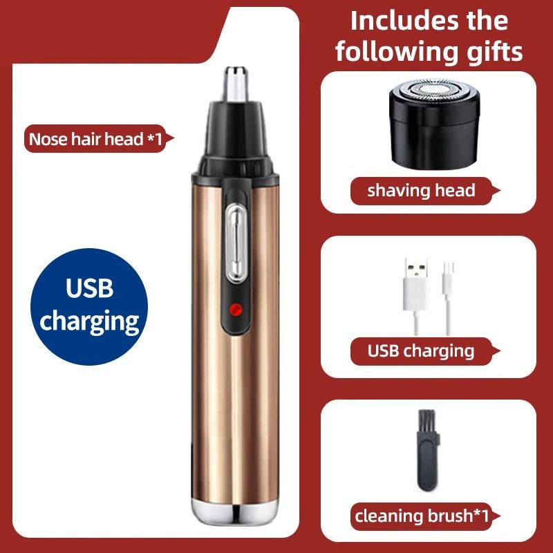 Rechargeable Nose Hair Trimmer With DualUse Design And Washable Blades 16