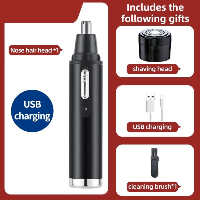 Rechargeable Nose Hair Trimmer With DualUse Design And Washable Blades 18