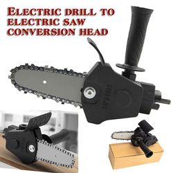mini electric drill to chainsaw converter 4/6 inch logging saw conversion tool for household and garden use