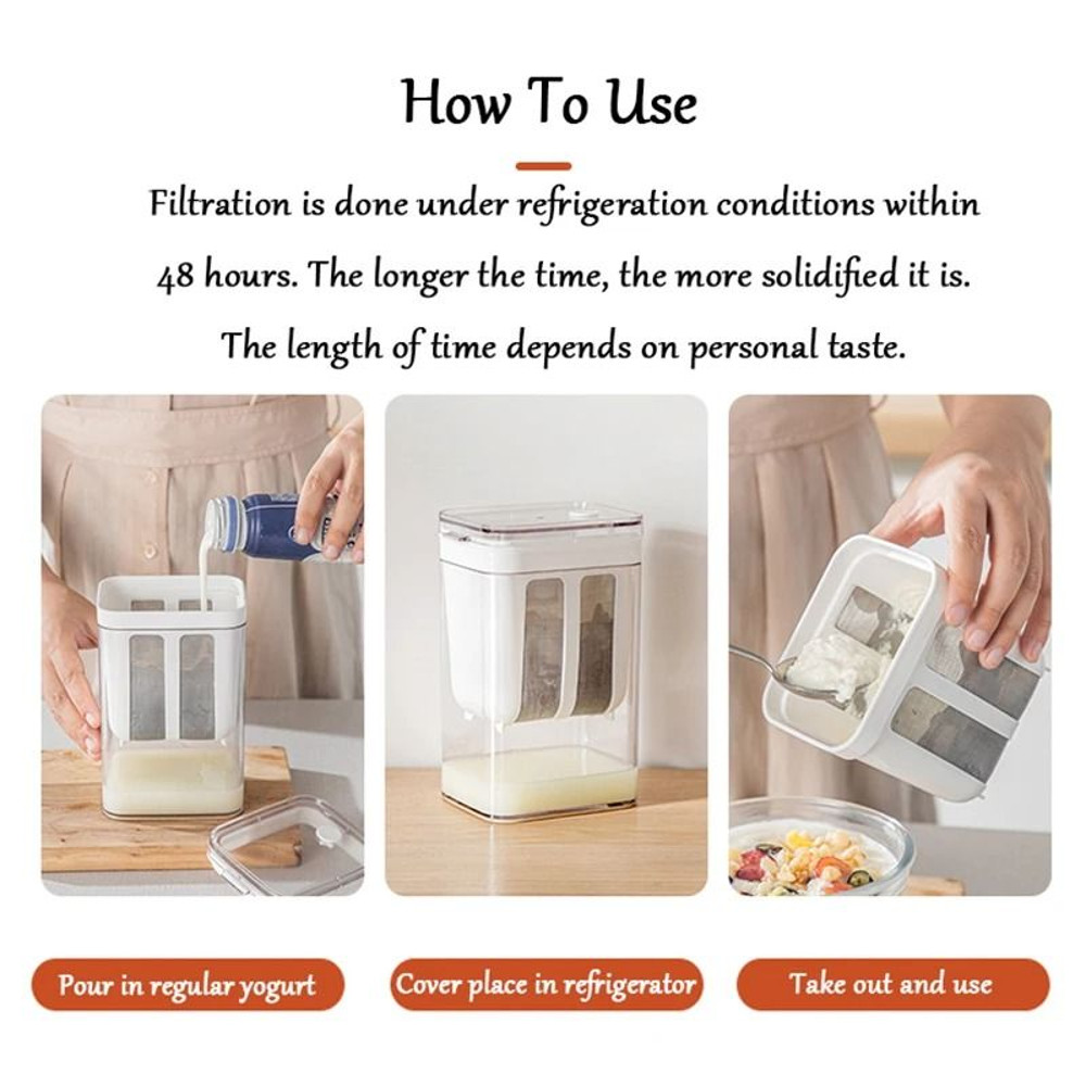 Greek Yogurt Maker Yogurt Filter Stainless Steel Strainer Whey Separation Tool 1