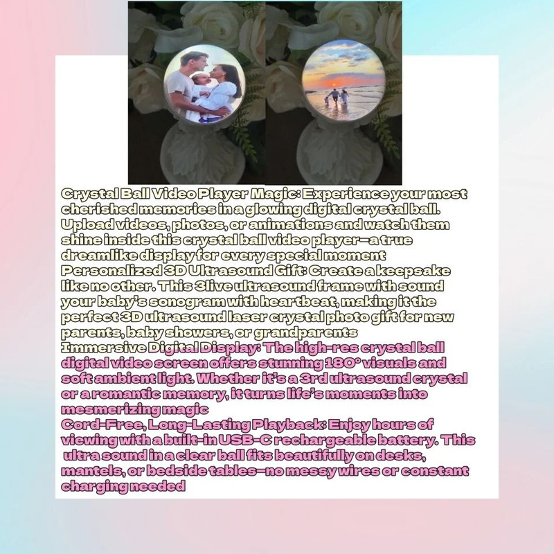 Customizable Video Glass Ball Lamp With Spherical Pixel Display 5