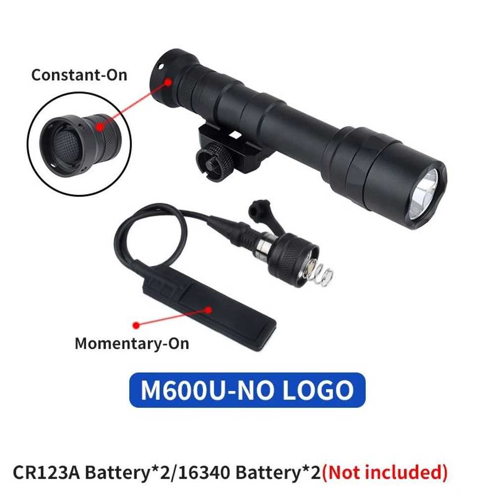 Mini Tactical Weapon Flashlight LED Scout Hunting Light With 20mm Rail Mount 14
