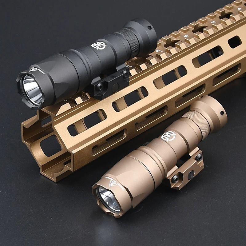 Mini Tactical Weapon Flashlight LED Scout Hunting Light With 20mm Rail Mount 3