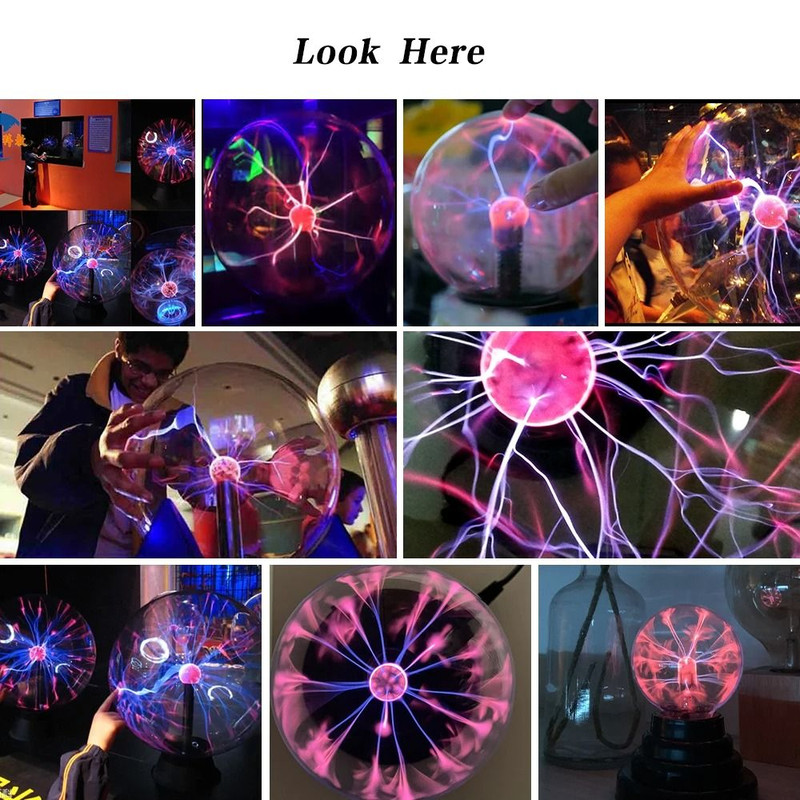 Magic Crystal Plasma Ball Lamp LED Night Light Gift For Kids And Bedroom Decor 6