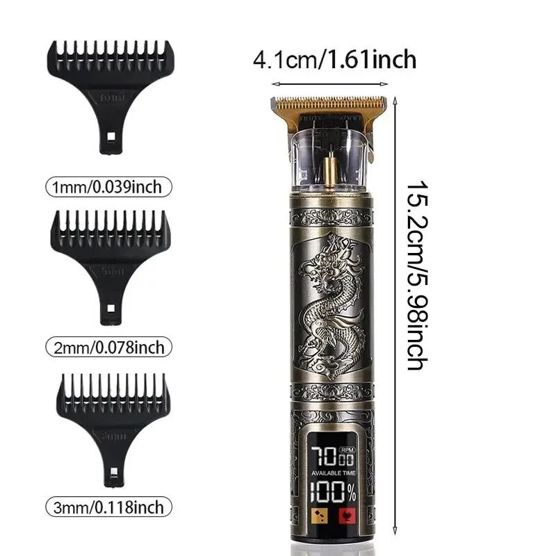 Rechargeable Hair Clipper With Three Speed Settings For Precision Trimming 5