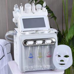 7 in 1 hydrofacial beauty machine h2o2 skin cleansing aqua peeling facial device for home use