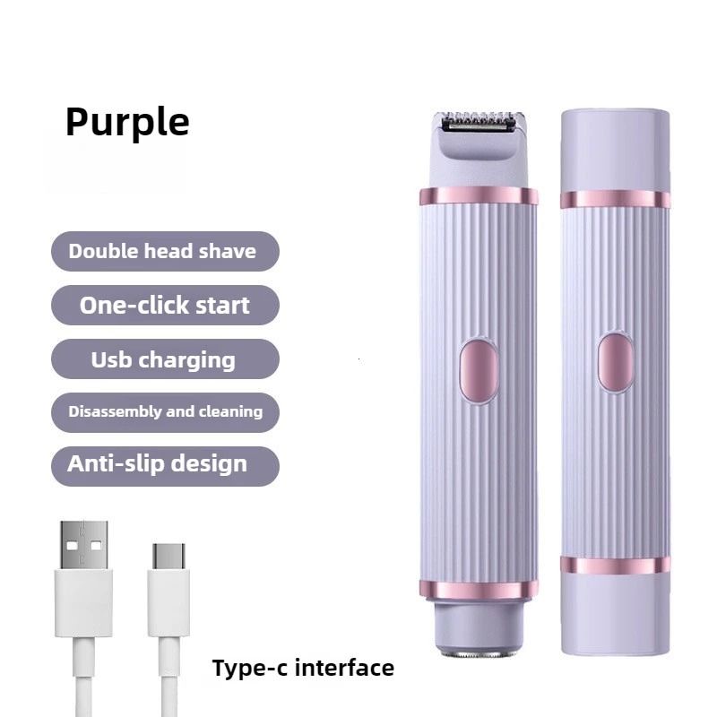 Electric Shaver For Women Waterproof Wet And Dry 2 In 1 Bikini Hair Trimmer And Dual Head Razor 8