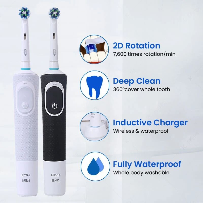 Rechargeable Electric Toothbrush With Timer And Waterproof Design For Deep Cleaning 4