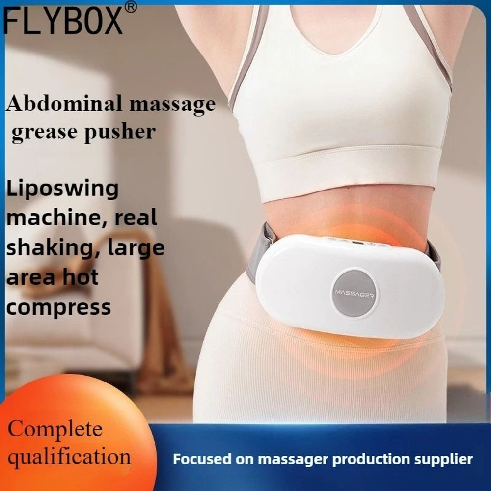 Electric Belly Shaking Massager Portable Wireless Abdominal Massage Belt With Heat And Multi Modes 0