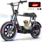 Electric Scooter With Seat For Adults 16 Inch Fat Tire All Terrain Commuter Ebike With Basket 10