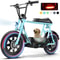Electric Scooter With Seat For Adults 16 Inch Fat Tire All Terrain Commuter Ebike With Basket 12