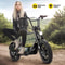 Electric Scooter With Seat For Adults 16 Inch Fat Tire All Terrain Commuter Ebike With Basket 6