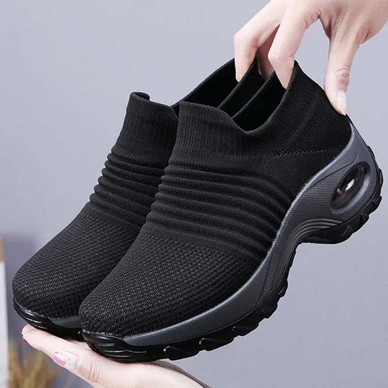 Women Sneakers Fashion Breathable Walking Mesh Platform Shoes 0