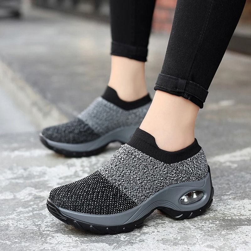 Women Sneakers Fashion Breathable Walking Mesh Platform Shoes 6