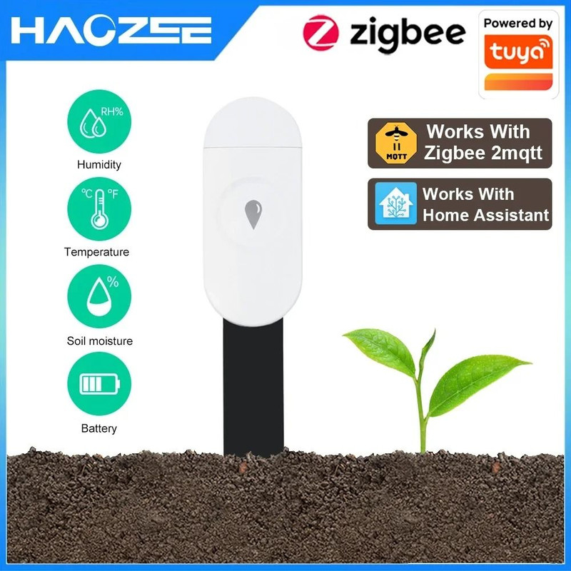 Zigbee Soil Temperature And Moisture Sensor Smart Plant Monitor 1