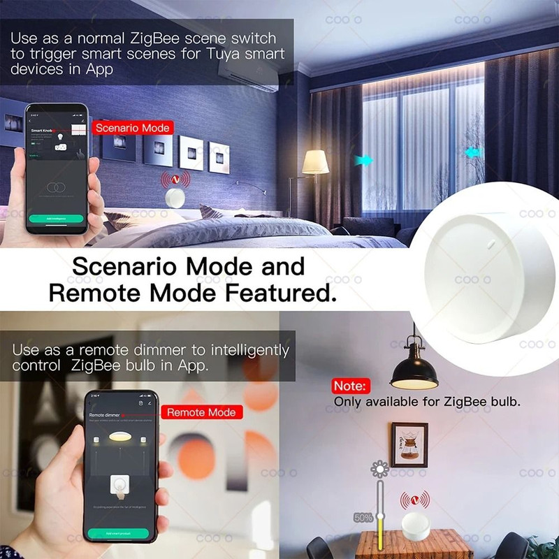Smart Zigbee Knob Switch Wireless Scene Button And Dimmer 2